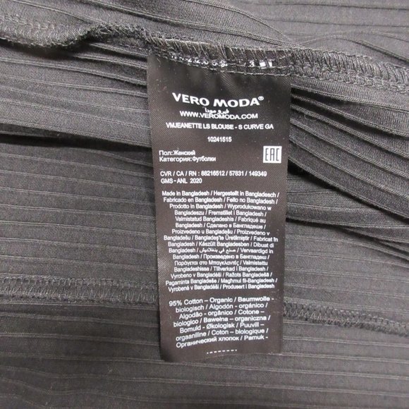 Vero Moda Curve Jeanette ribbed organic cotton blouse - Picture 8 of 12